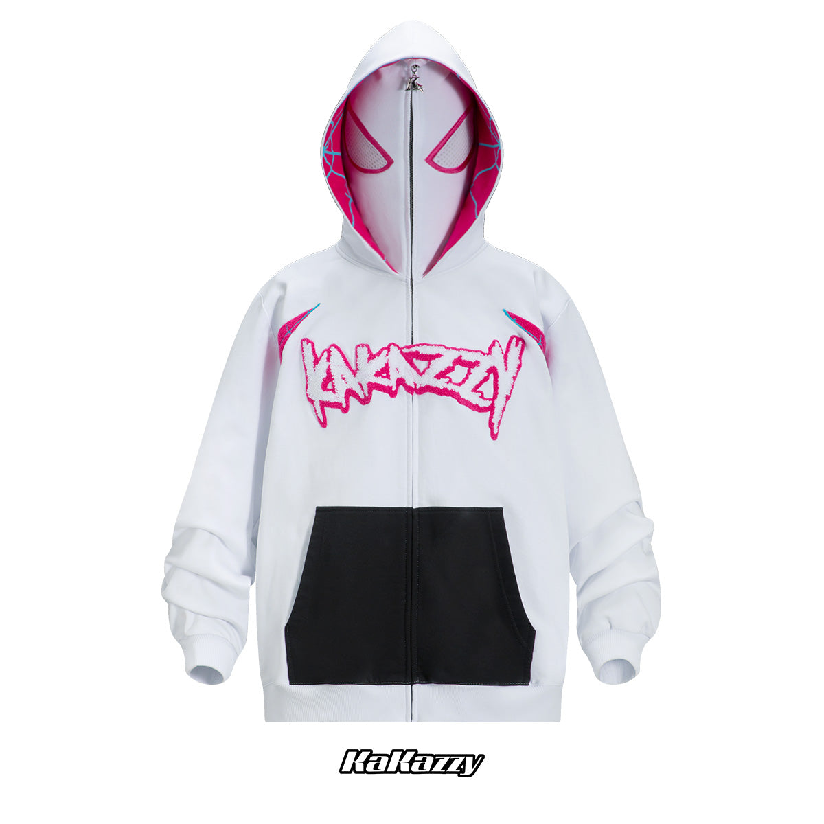 Kakazzy Full Zip Double Hoodie White（Eyes Can See）