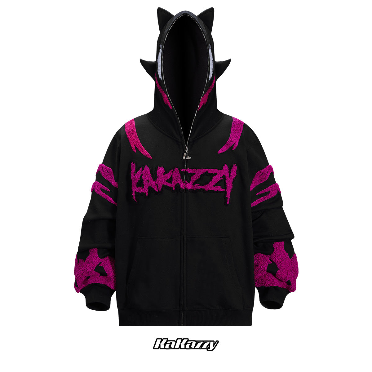Kakazzy Full Zip Hoodie Black（Eyes Can See） kakazzy