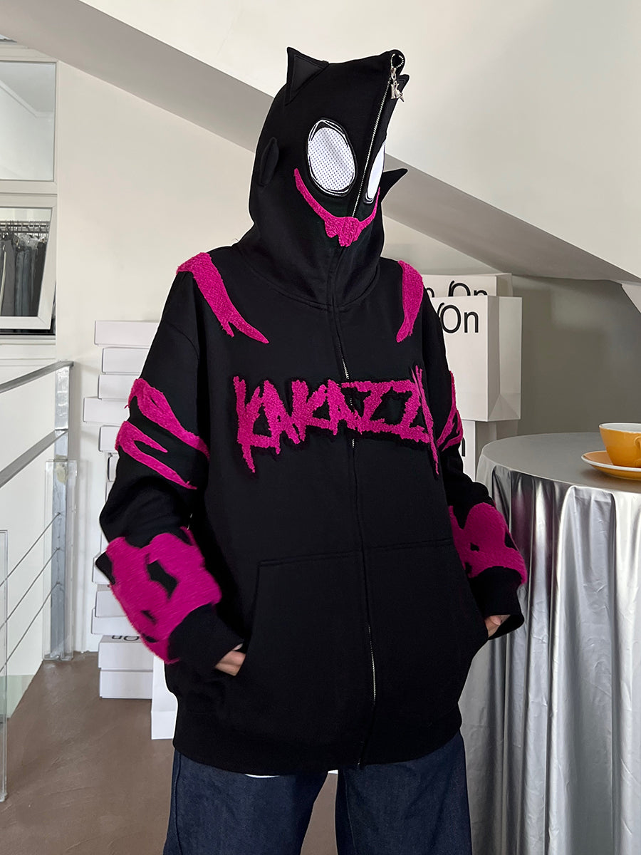 Kakazzy Full Zip Hoodie Black（Eyes Can See）
