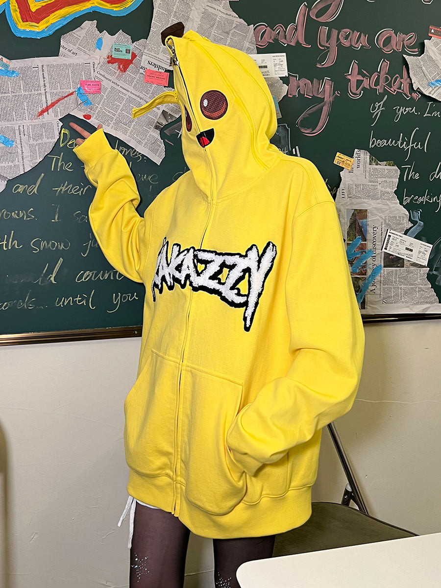 Kakazzy Full Zip Hoodie Yellow（Eyes Can See）