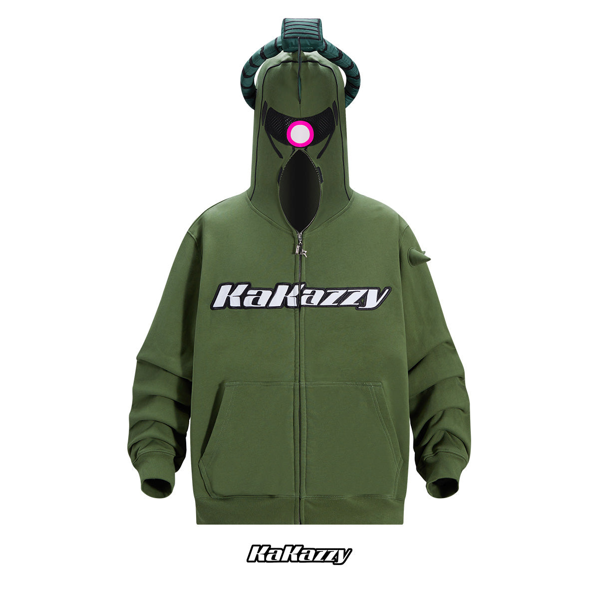 Kakazzy Full Zip Hoodie Green (Eyes Can See And Power Light) – kakazzy