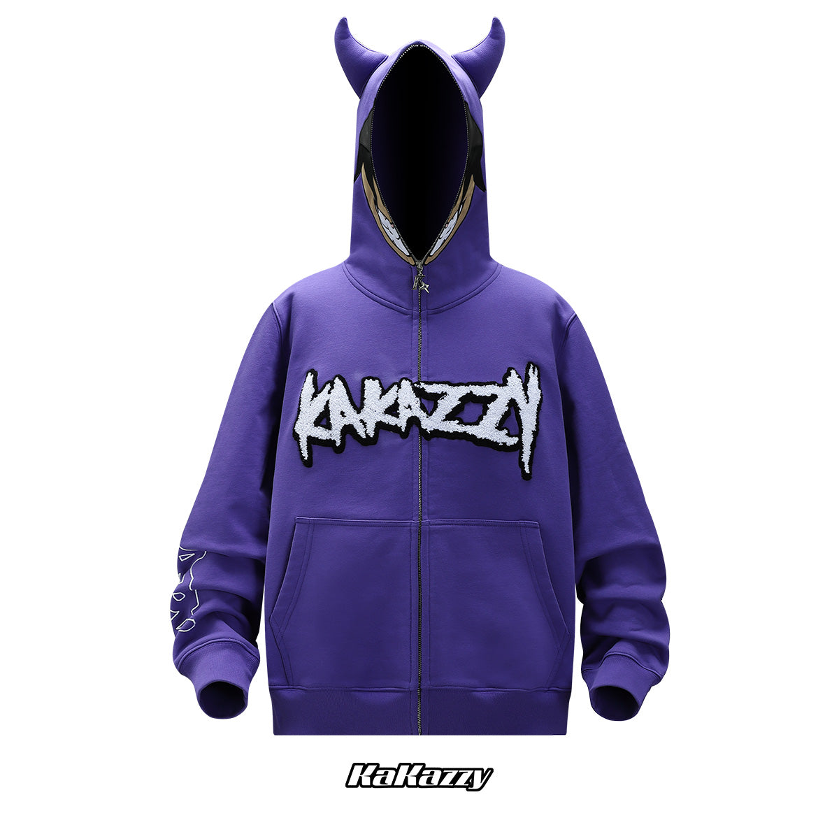 Kakazzy Full Zip Hoodie Purple kakazzy