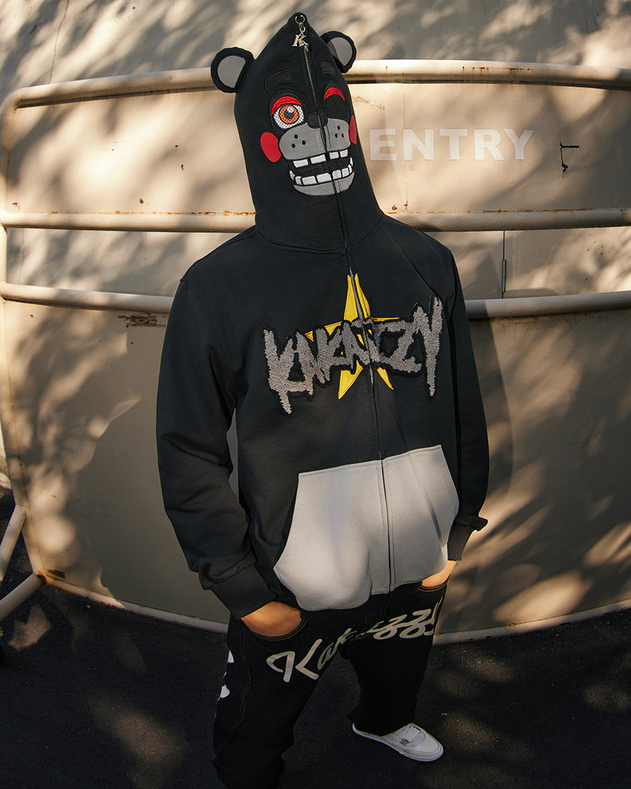 Kakazzy Full Zip Hoodie Black（Eyes Can See）