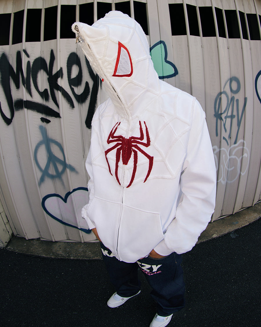 Kakazzy Full Zip Hoodie White（Eyes Can See）