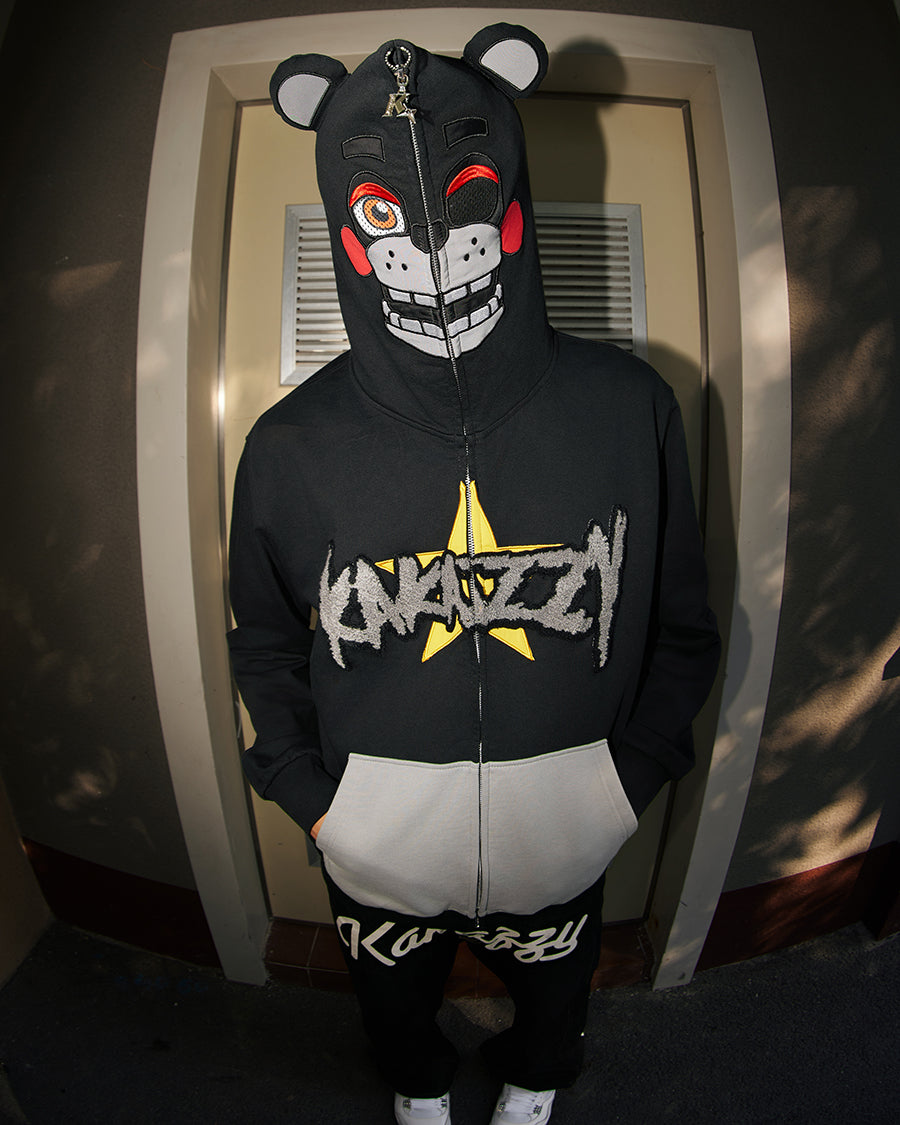 Kakazzy Full Zip Hoodie Black（Eyes Can See）