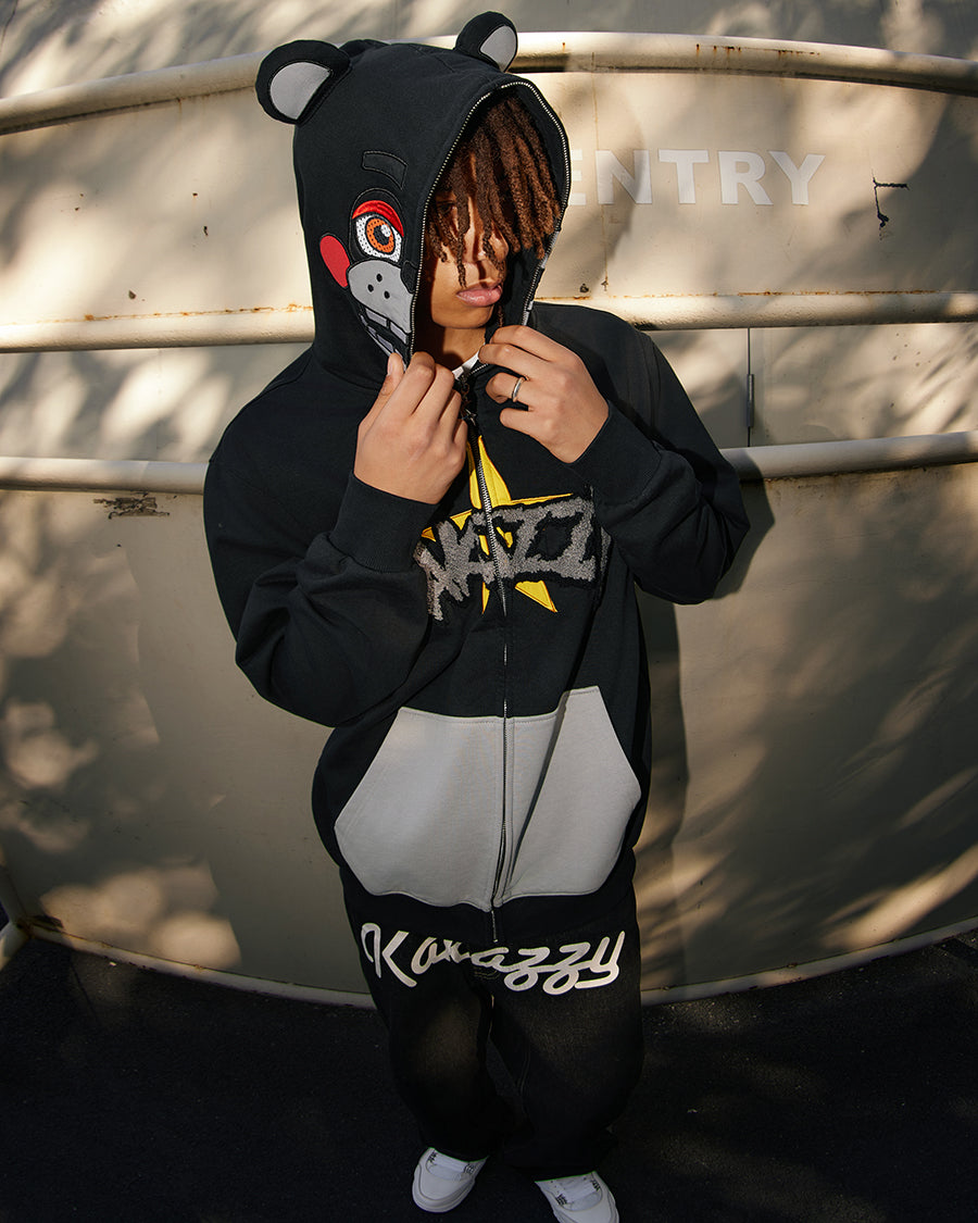 Kakazzy Full Zip Hoodie Black（Eyes Can See）