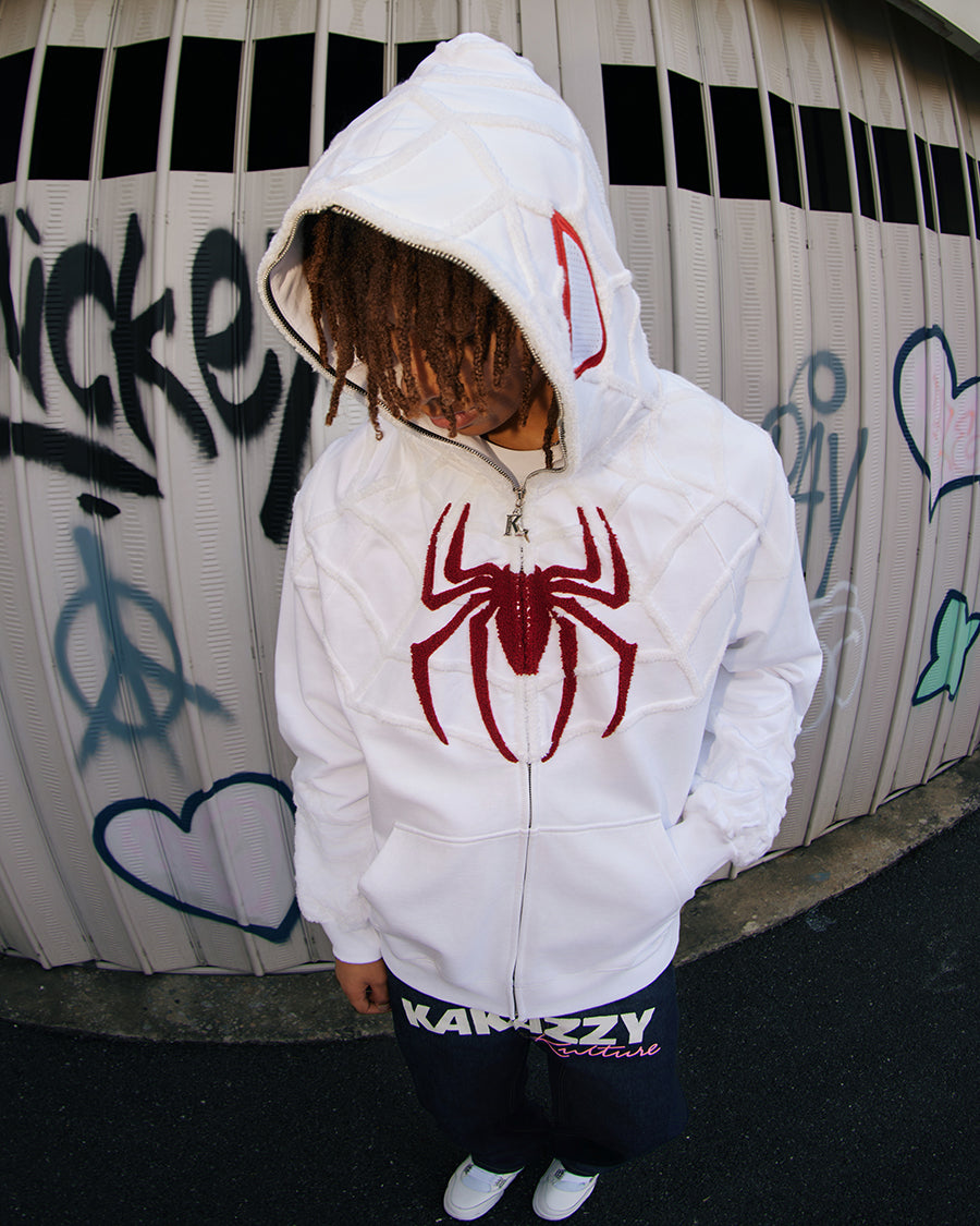 Kakazzy Full Zip Hoodie White（Eyes Can See）