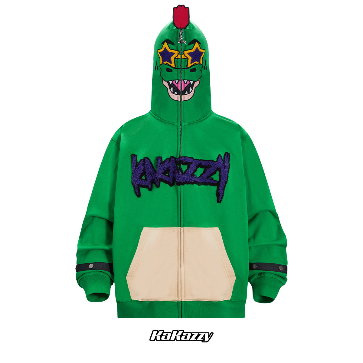 Kakazzy Full Zip Hoodie Green（Eyes Can See）