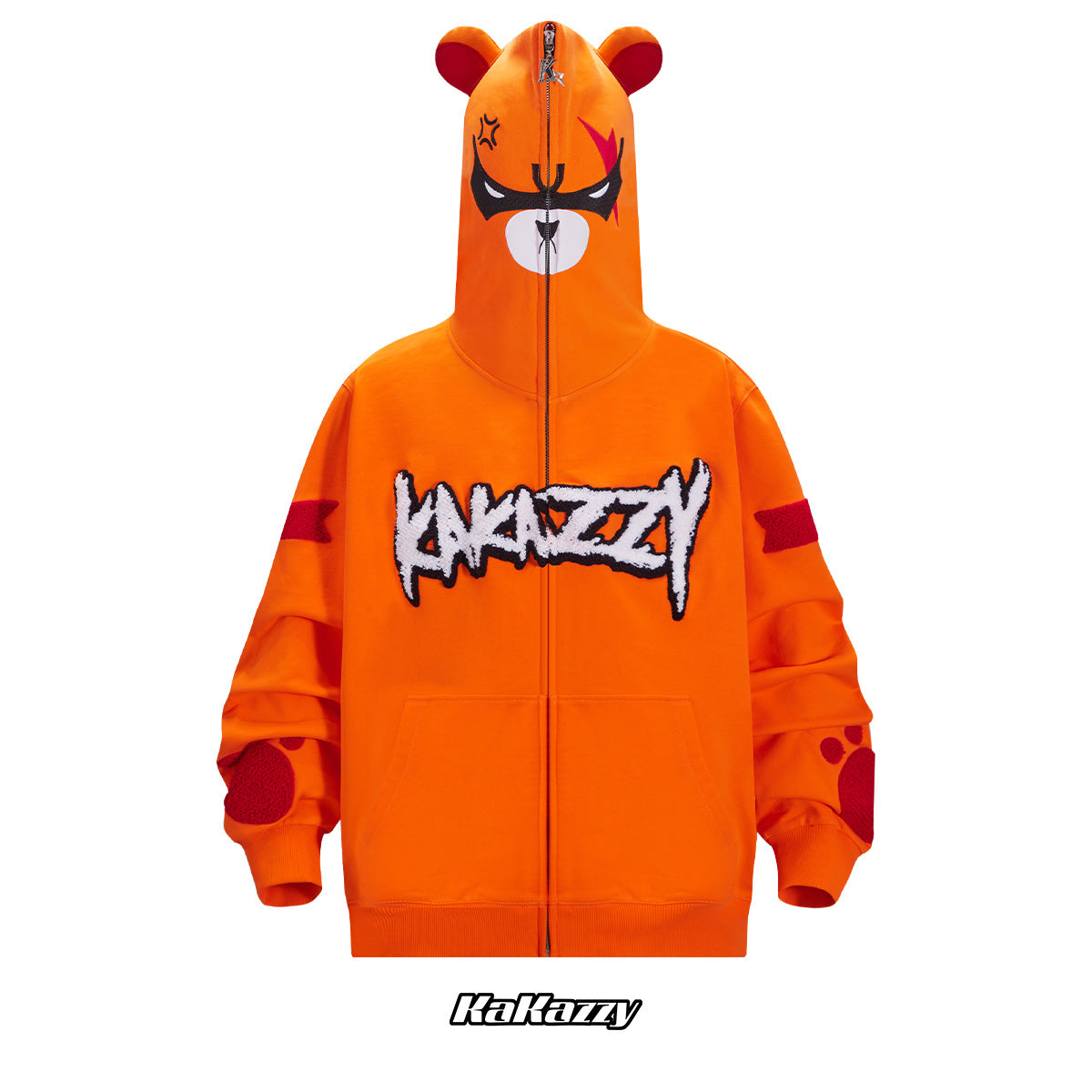 Kakazzy Full Zip Hoodie Orange（Eyes Can See）