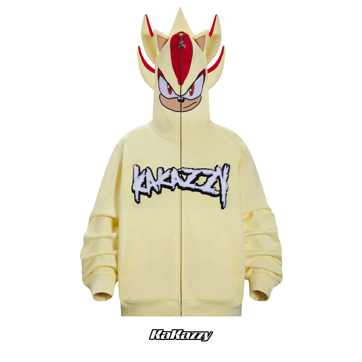 Kakazzy Full Zip Hoodie LightYellow（Eyes Can See） – kakazzy
