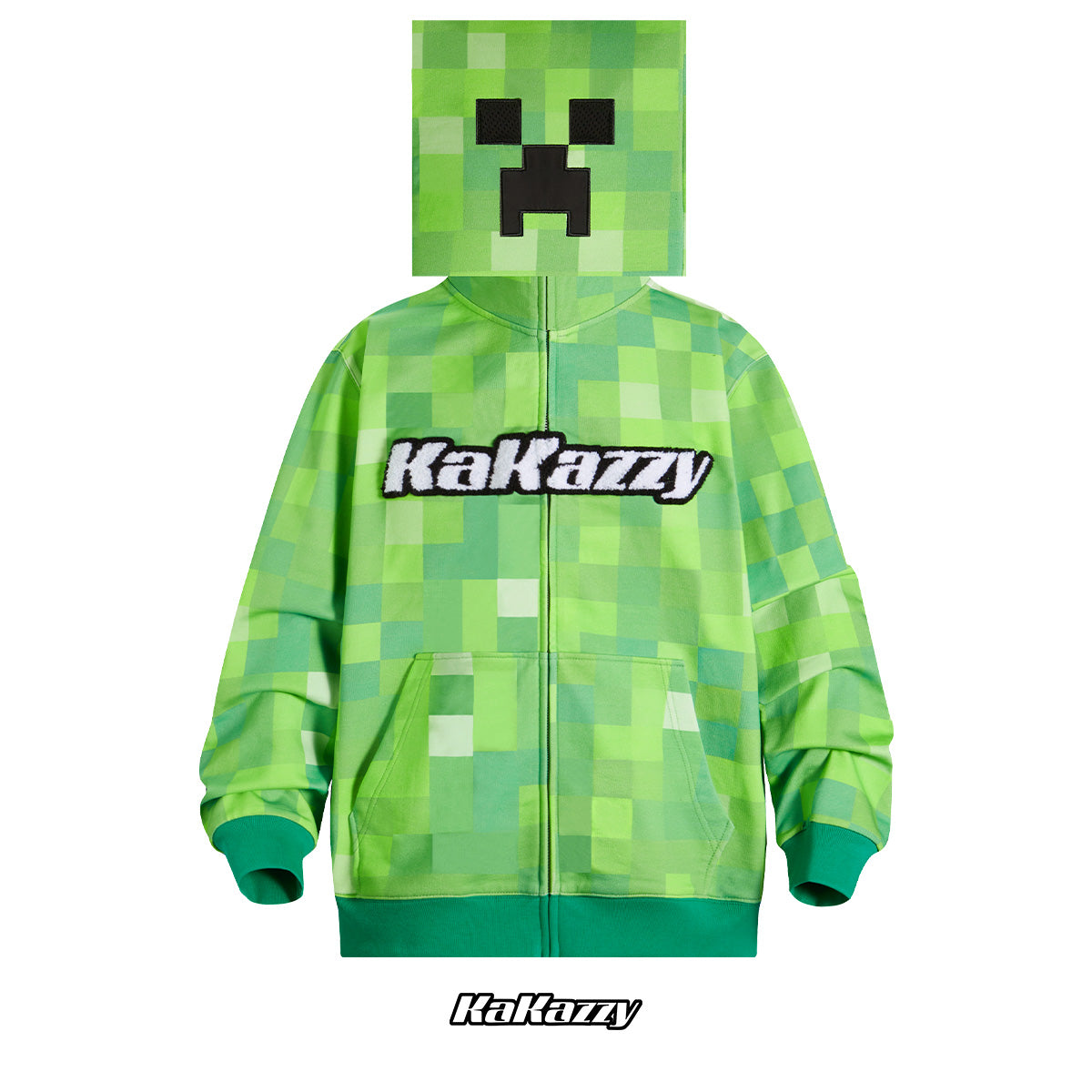 Kakazzy Full Zip Hoodie Green（Eyes Can See）