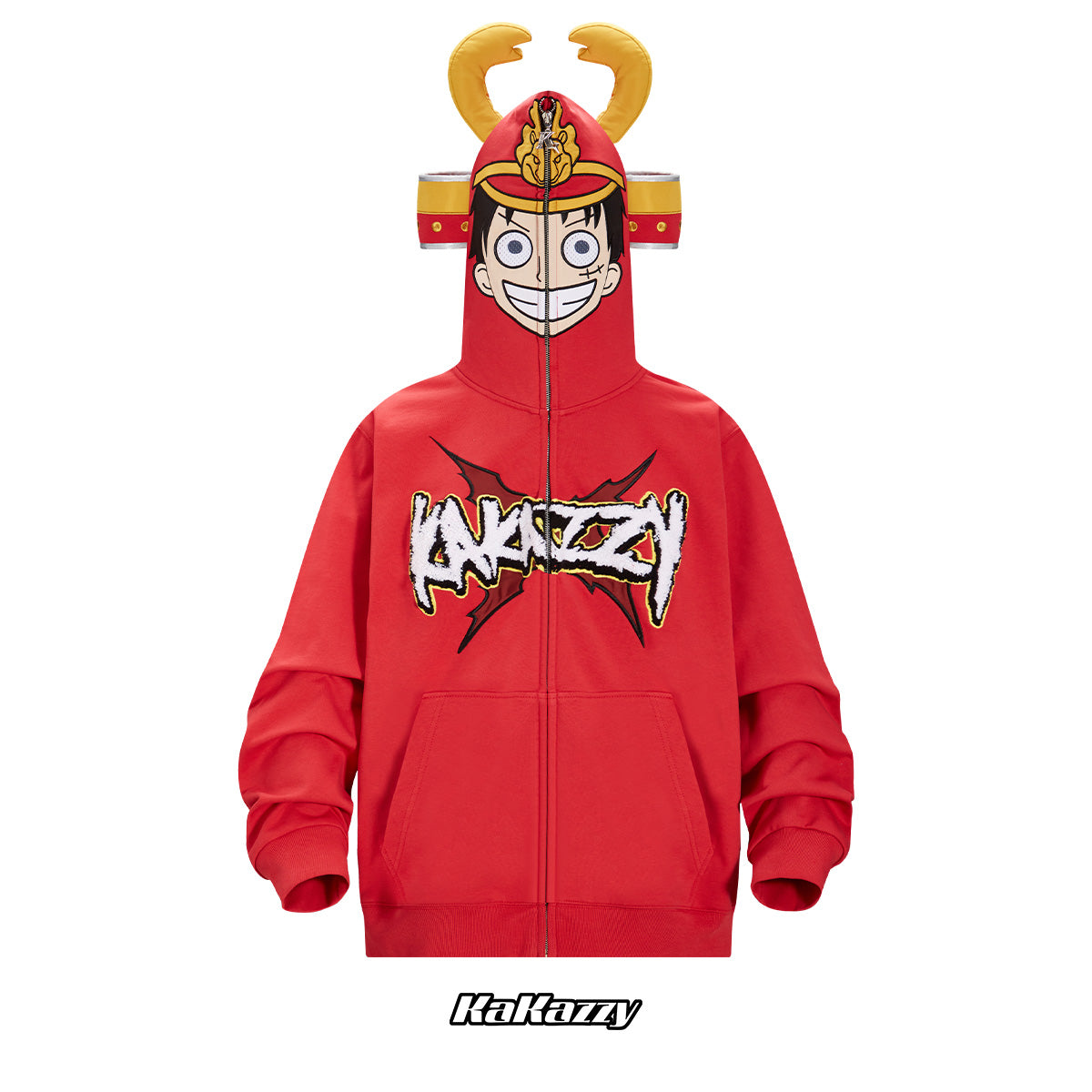 Kakazzy Full Zip Hoodie Red – kakazzy