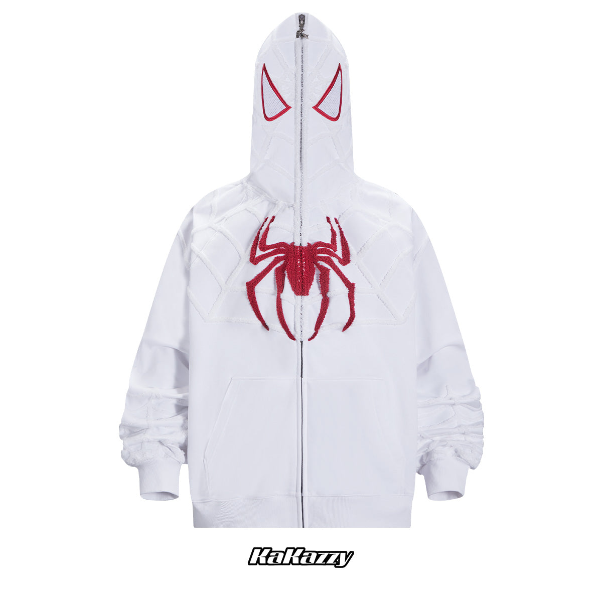 Kakazzy Full Zip Hoodie White（Eyes Can See）