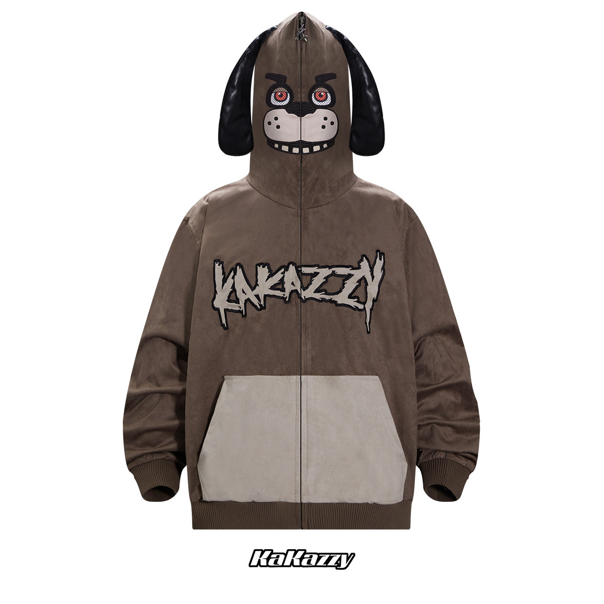 Kakazzy Full Zip Hoodie Brown（Eyes Can See）