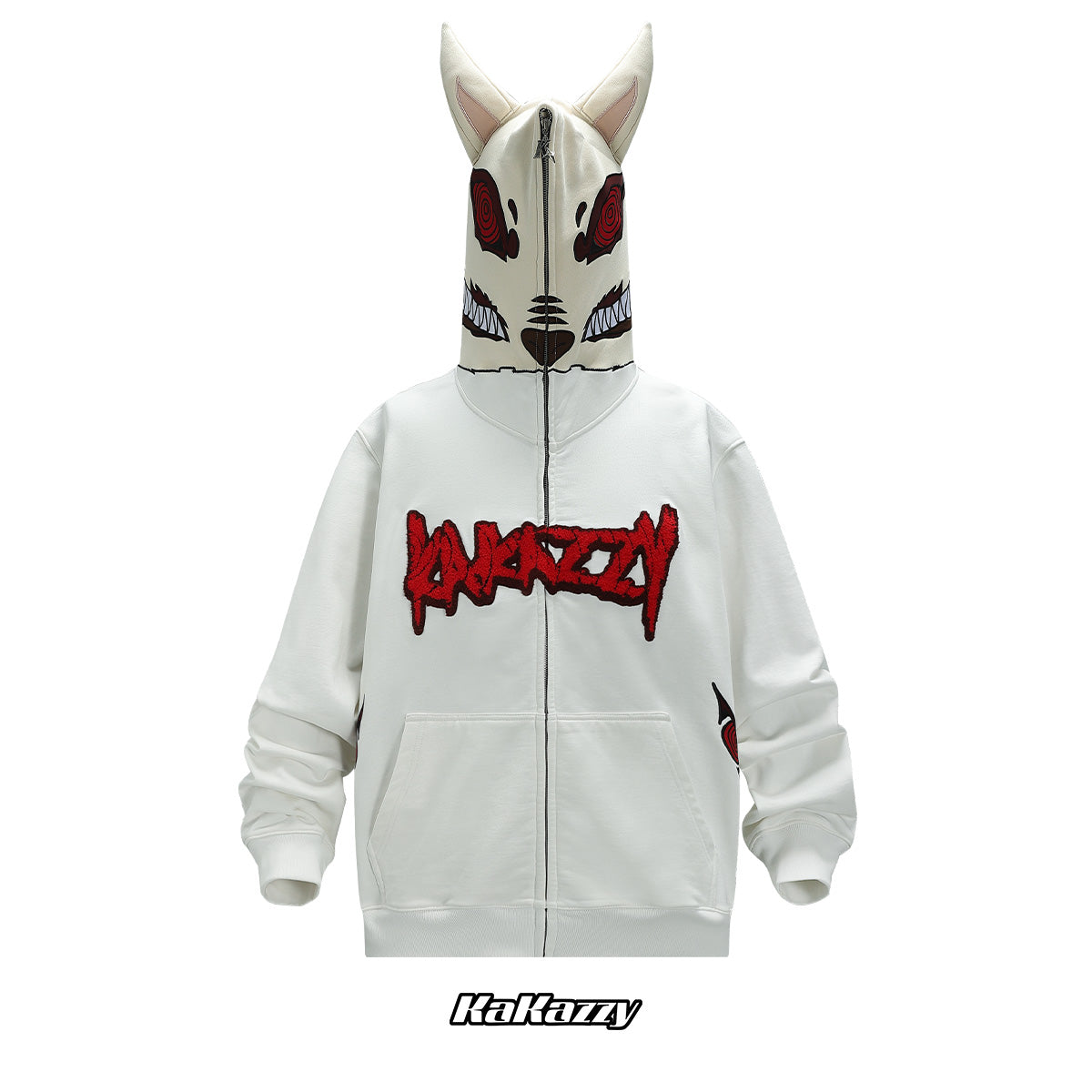 Kakazzy Full Zip Hoodie White – kakazzy