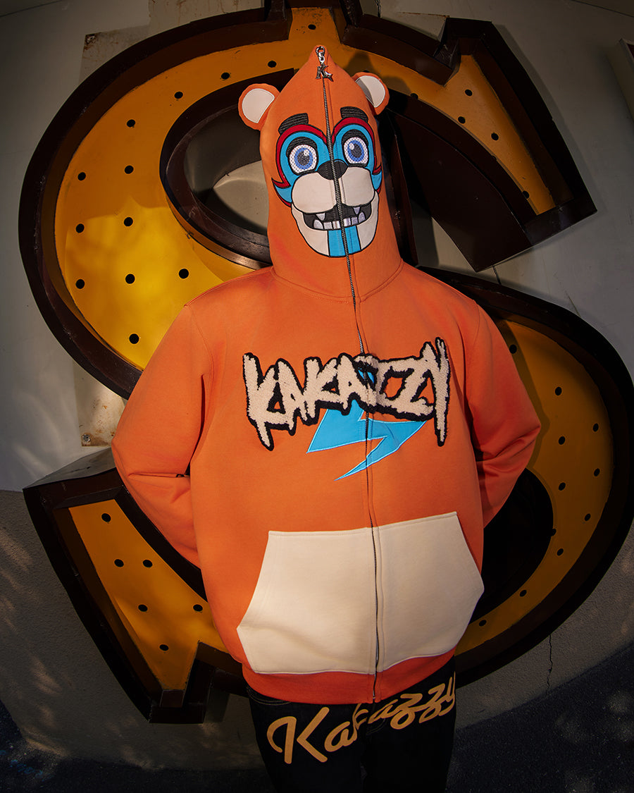 Kakazzy Full Zip Hoodie Brown（Eyes Can See）