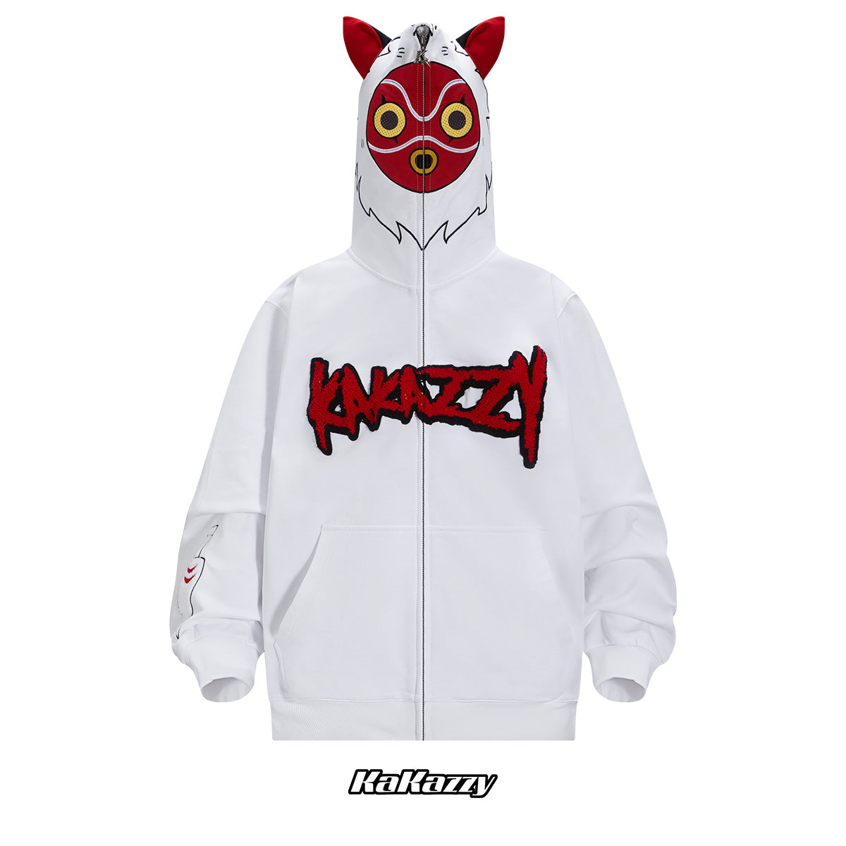 Kakazzy Full Zip Hoodie White – kakazzy