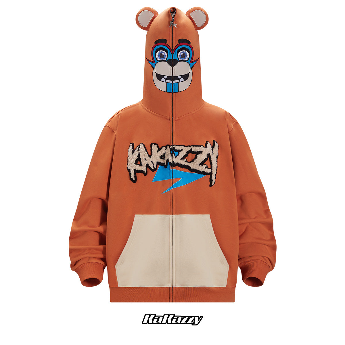 Kakazzy Full Zip Hoodie Brown（Eyes Can See）