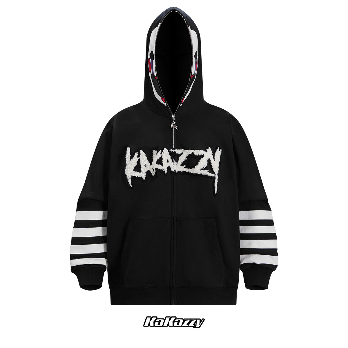 Kakazzy Full Zip Hoodie Black（Eyes Can See）