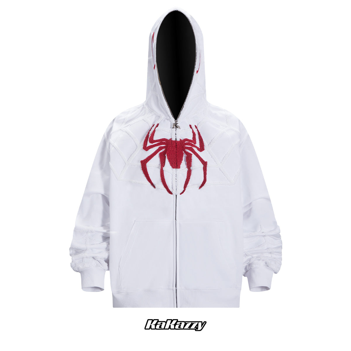 Kakazzy Full Zip Hoodie White（Eyes Can See）