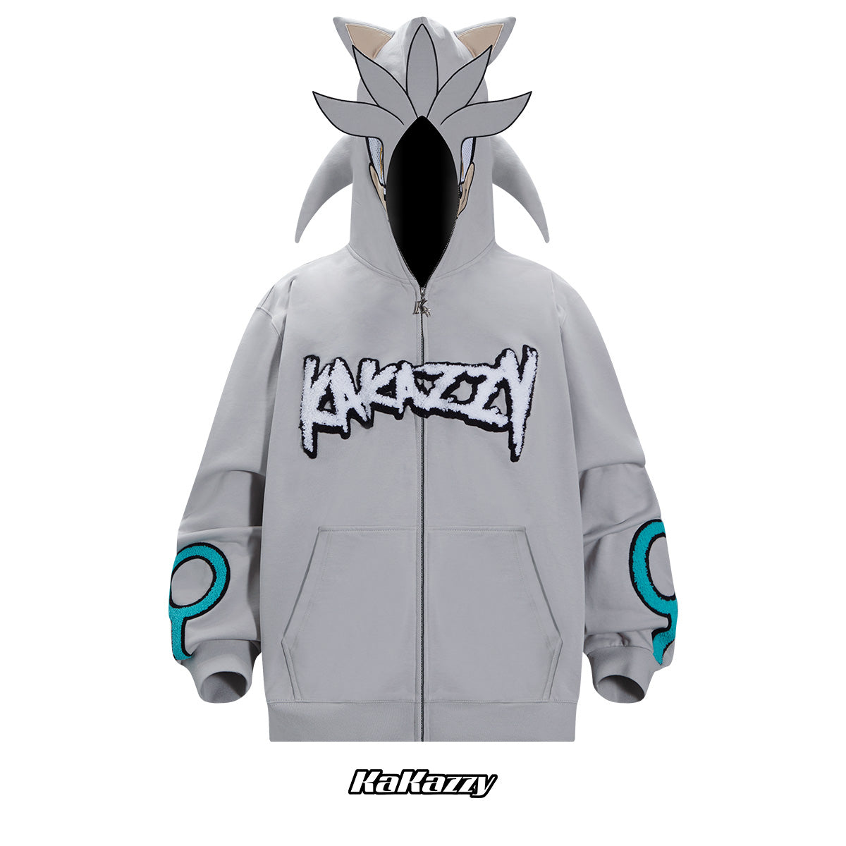 Kakazzy Full Zip Hoodie Gray（Eyes Can See）