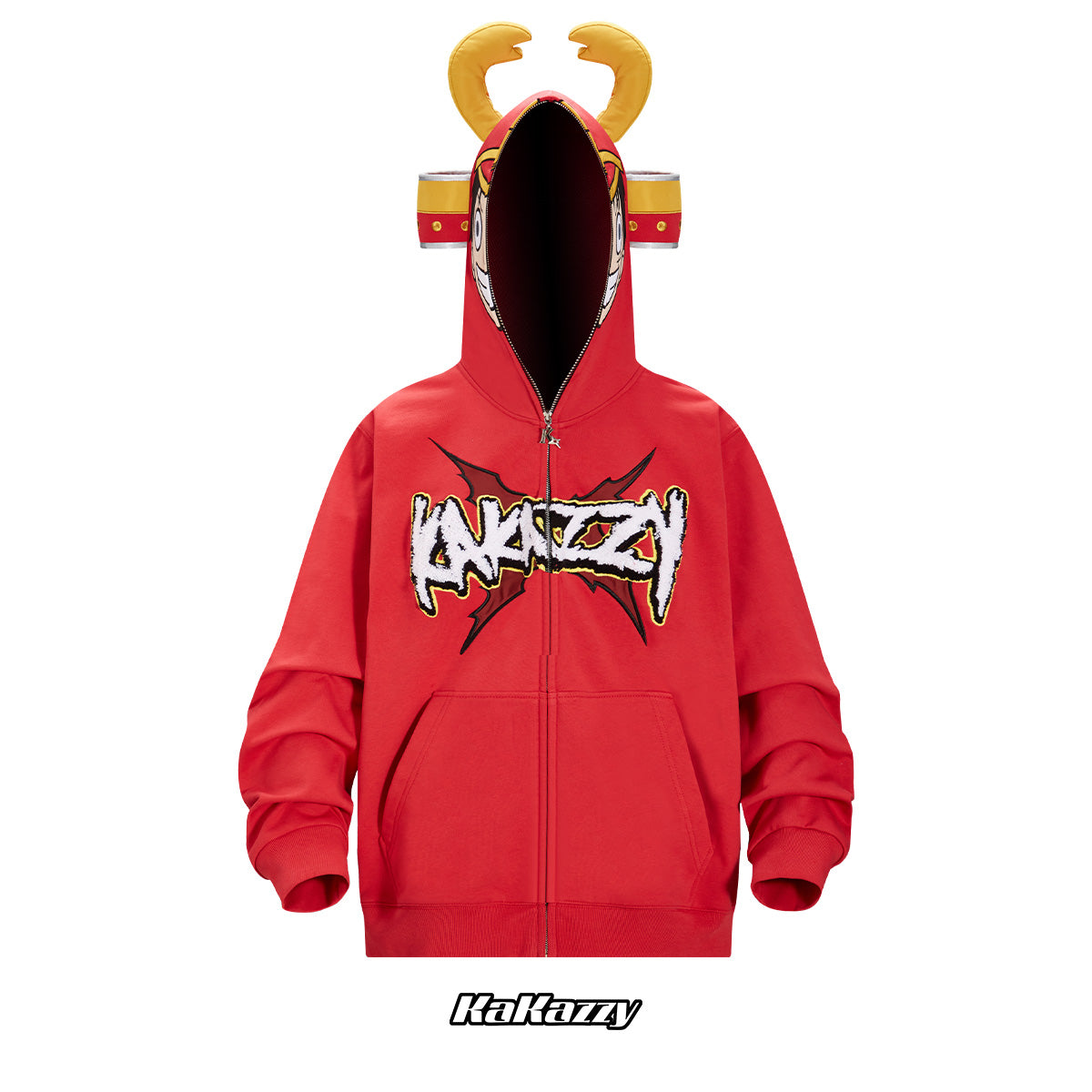 Kakazzy Full Zip Hoodie Red – kakazzy