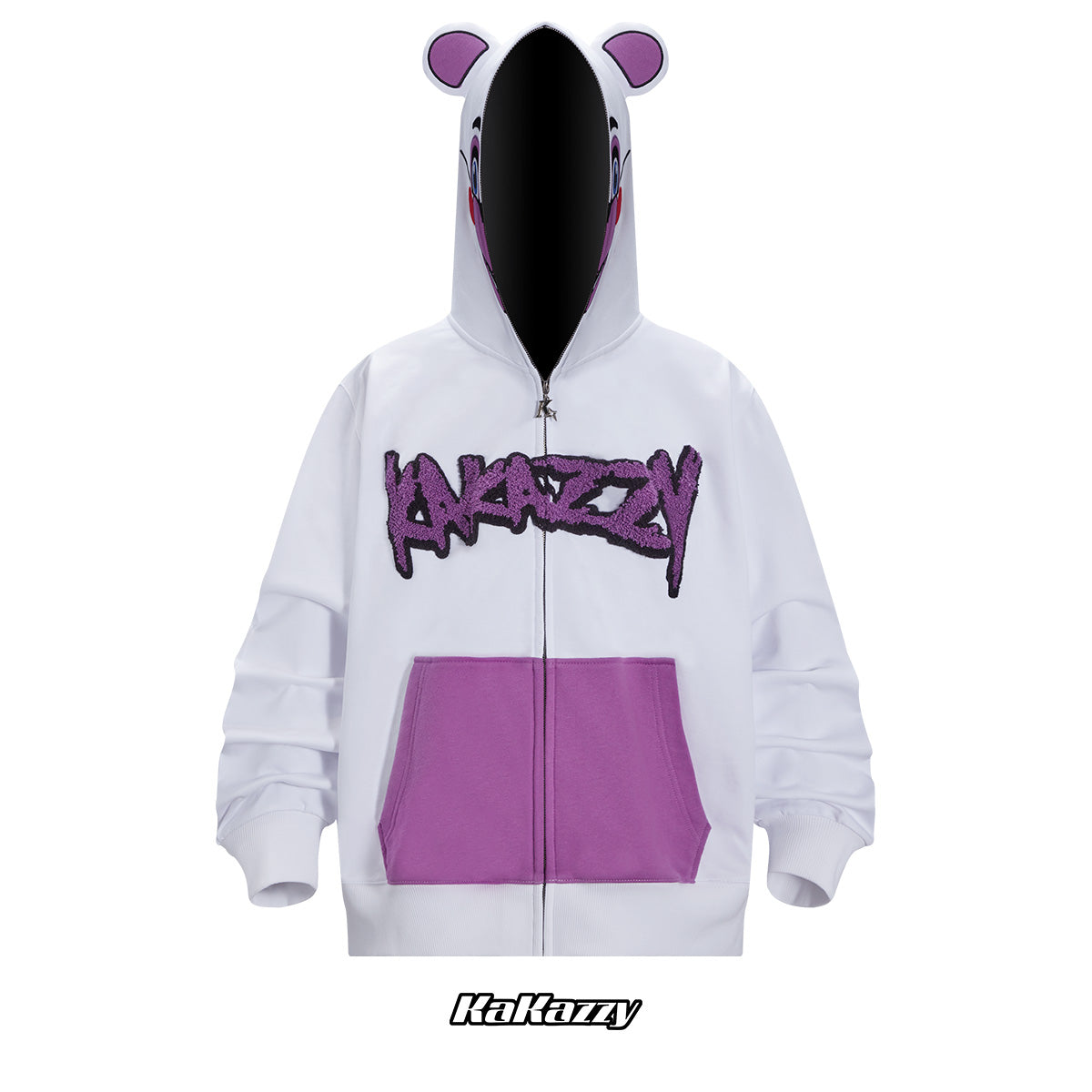 Kakazzy Full Zip Hoodie White – kakazzy