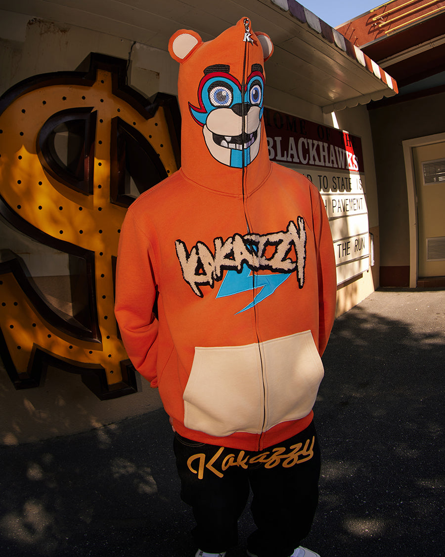 Kakazzy Full Zip Hoodie Brown（Eyes Can See）