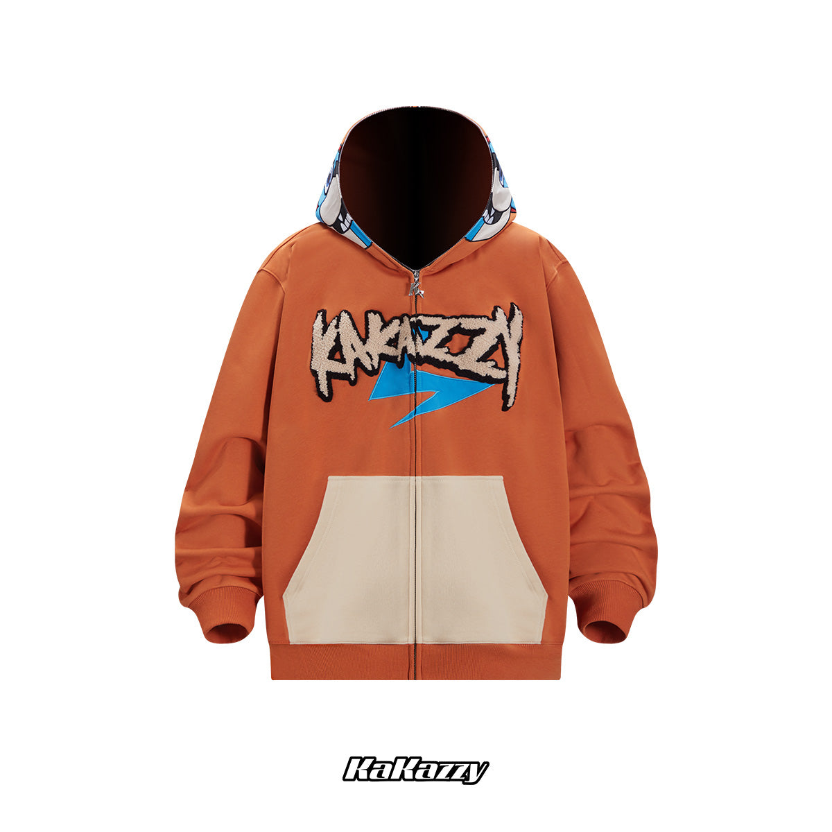 Kakazzy Full Zip Hoodie Brown（Eyes Can See）