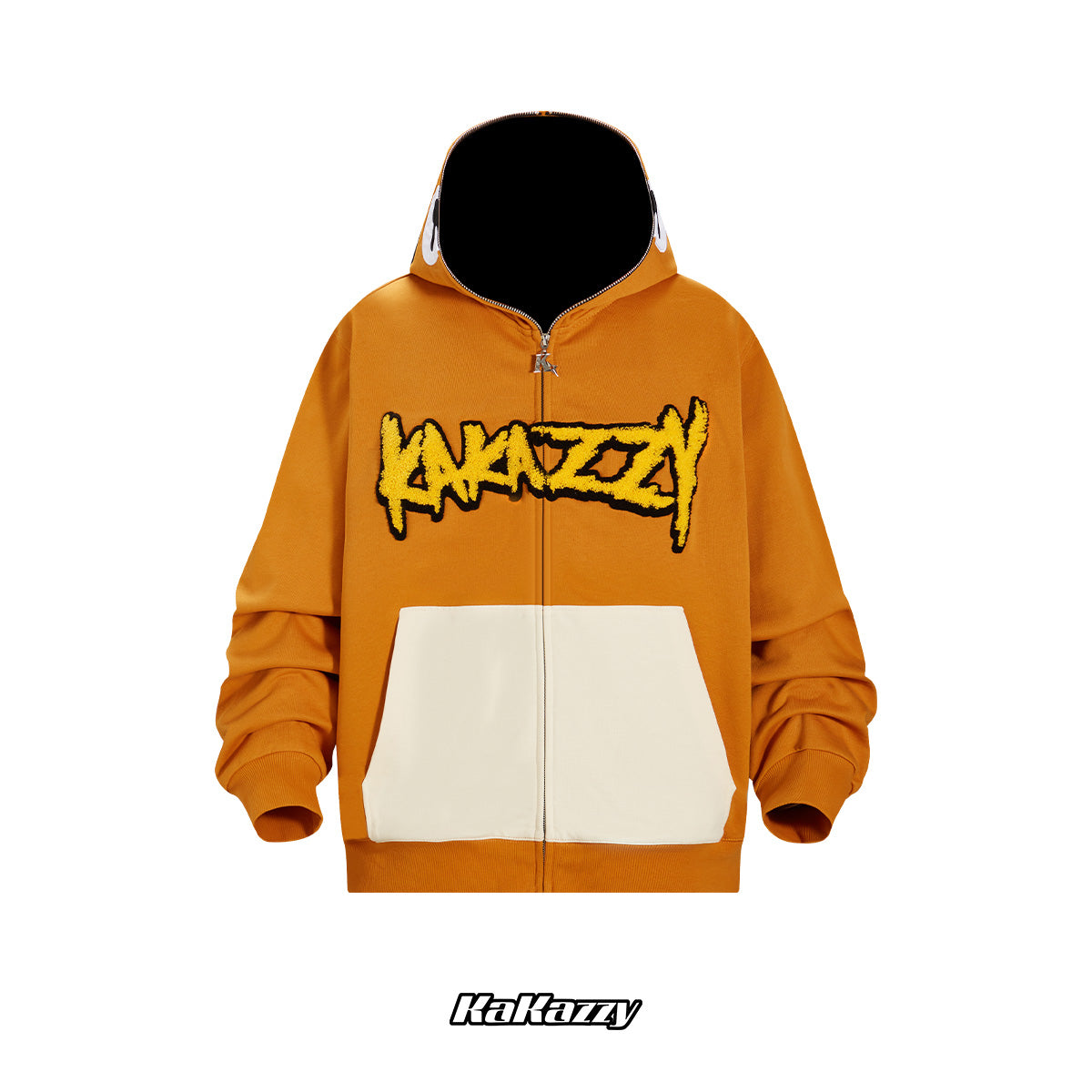 Kakazzy Full Zip Hoodie Brown（Eyes Can See）