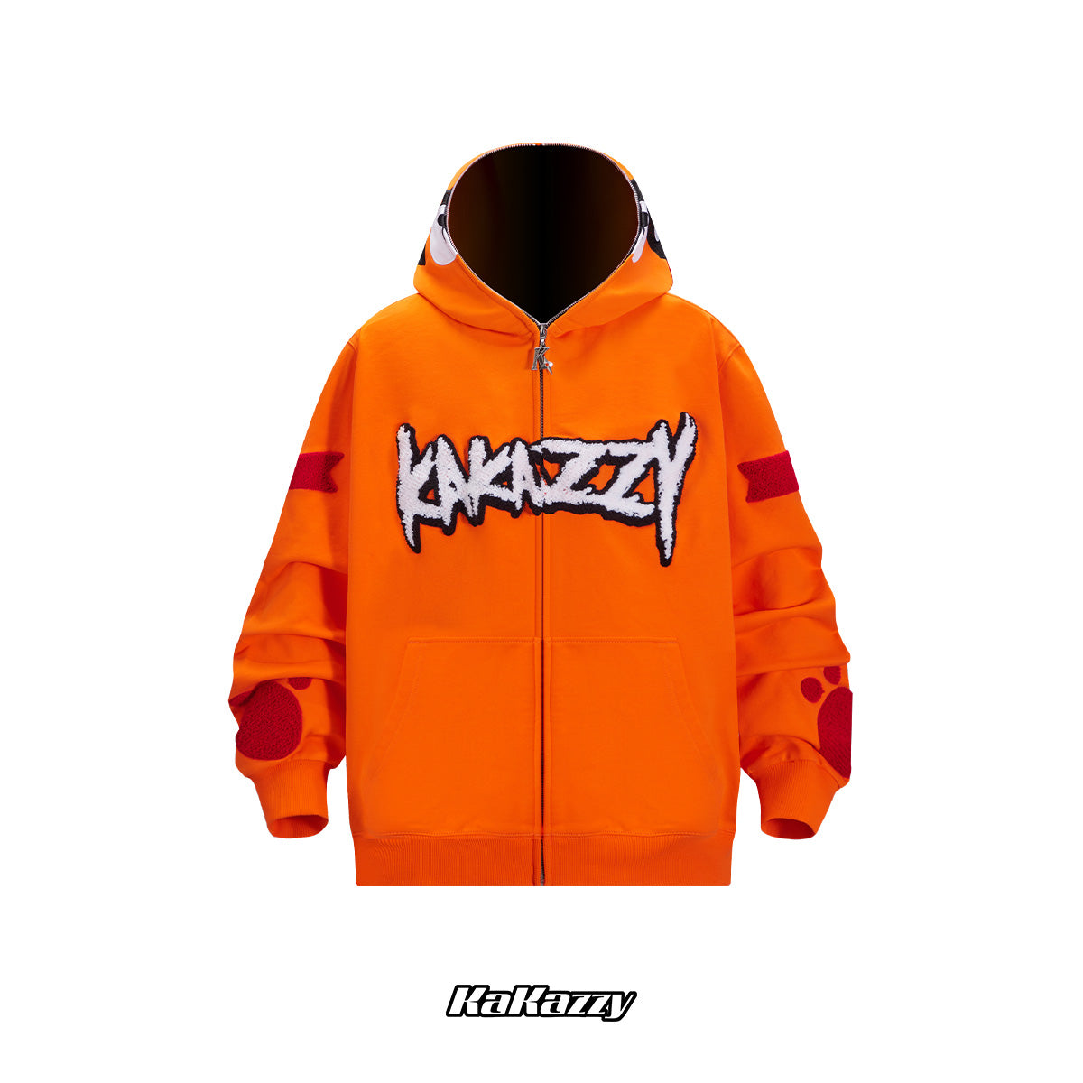 Kakazzy Full Zip Hoodie Orange（Eyes Can See）