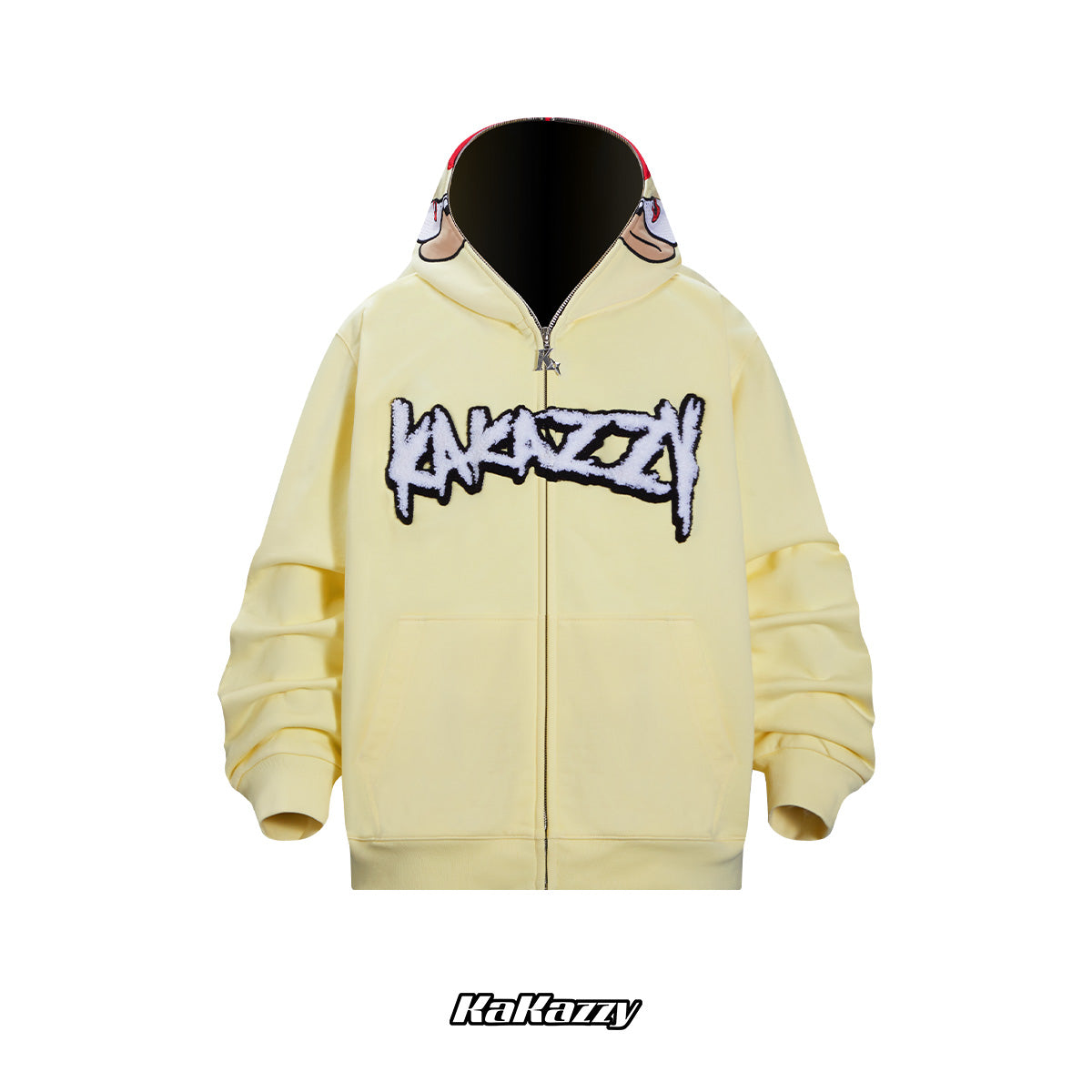 Kakazzy Full Zip Hoodie LightYellow（Eyes Can See）