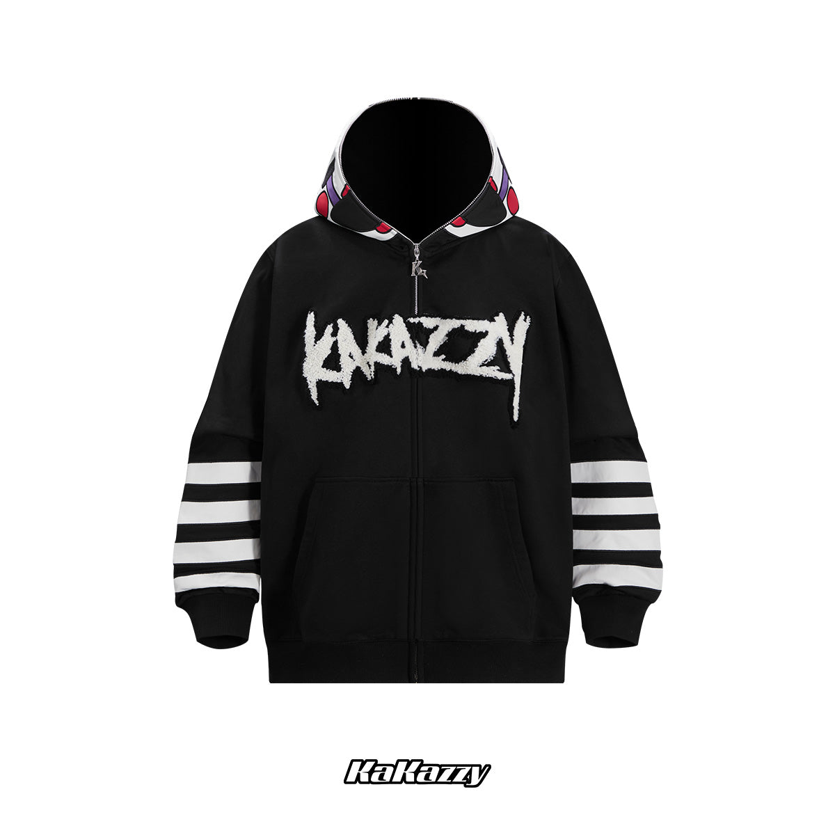 Kakazzy Full Zip Hoodie Black（Eyes Can See）