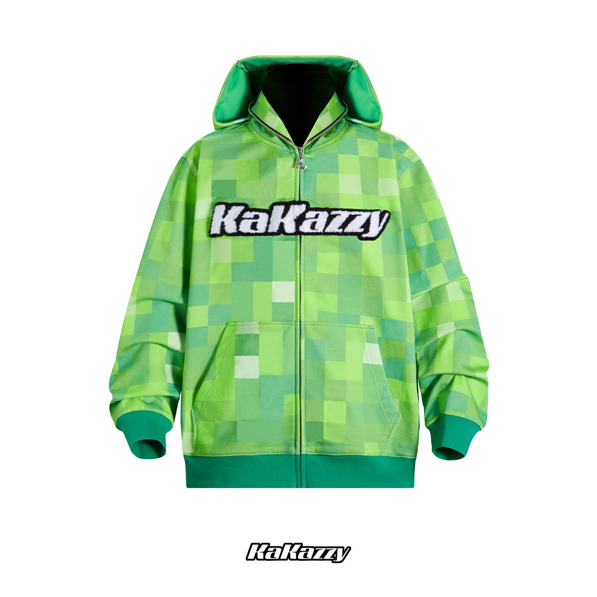 Kakazzy Full Zip Hoodie Green（Eyes Can See）