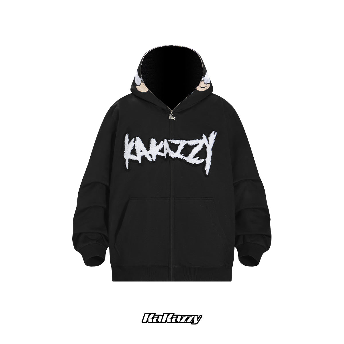 Kakazzy Full Zip Hoodie Black（Eyes Can See）