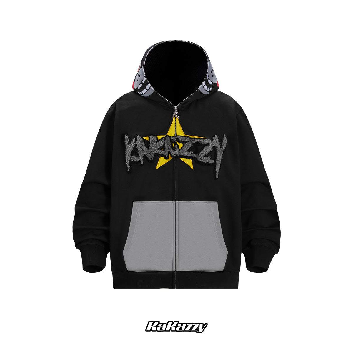 Kakazzy Full Zip Hoodie Black（Eyes Can See）