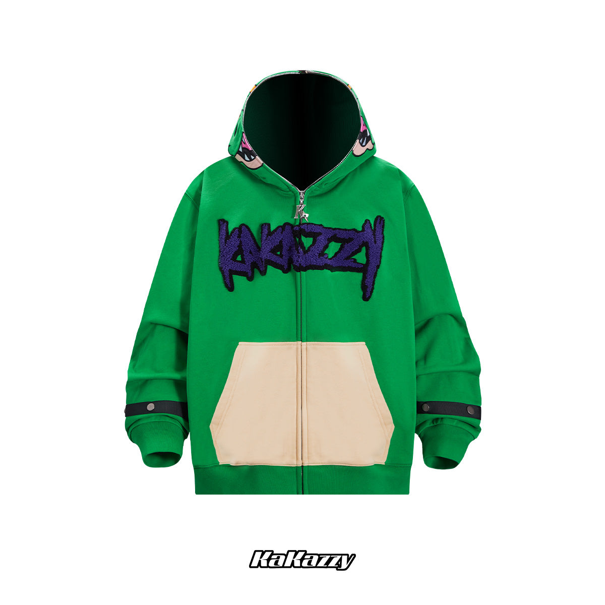 Kakazzy Full Zip Hoodie Green（Eyes Can See）