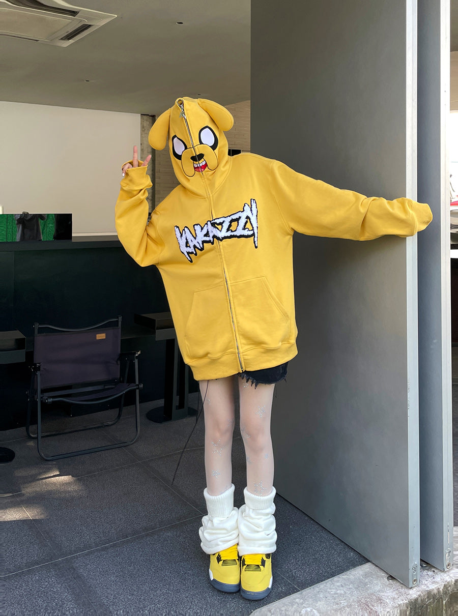 Kakazzy Full Zip Hoodie Yellow