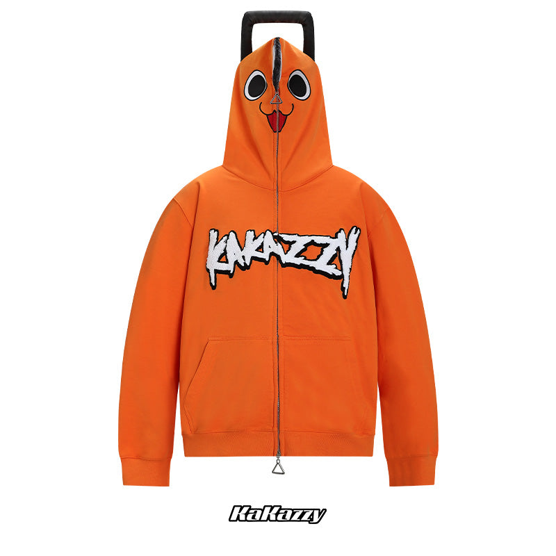 Kakazzy Full Zip Hoodie Orange – kakazzy