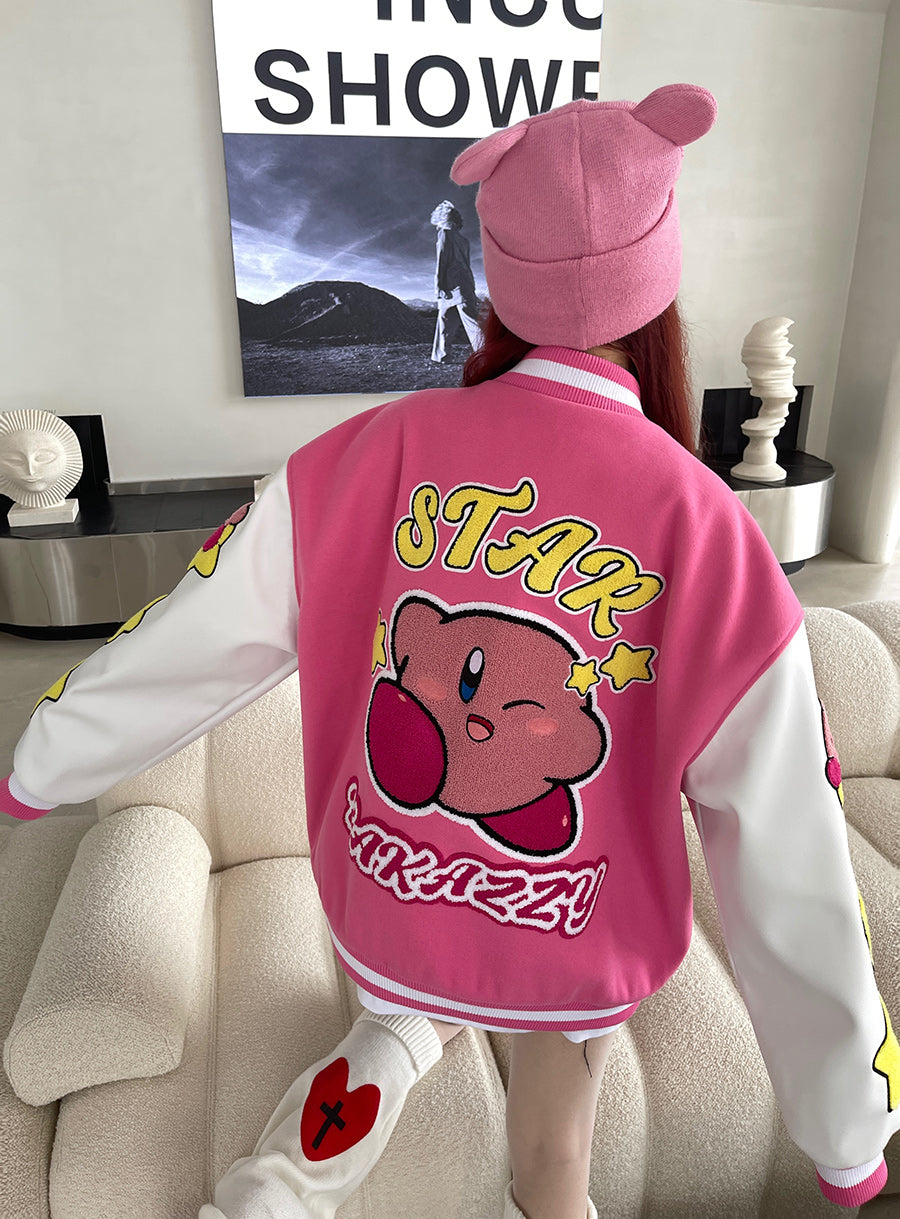 Kakazzy Varsity Jacket Pink スタジャン ブルゾン | cangussu.vet.br