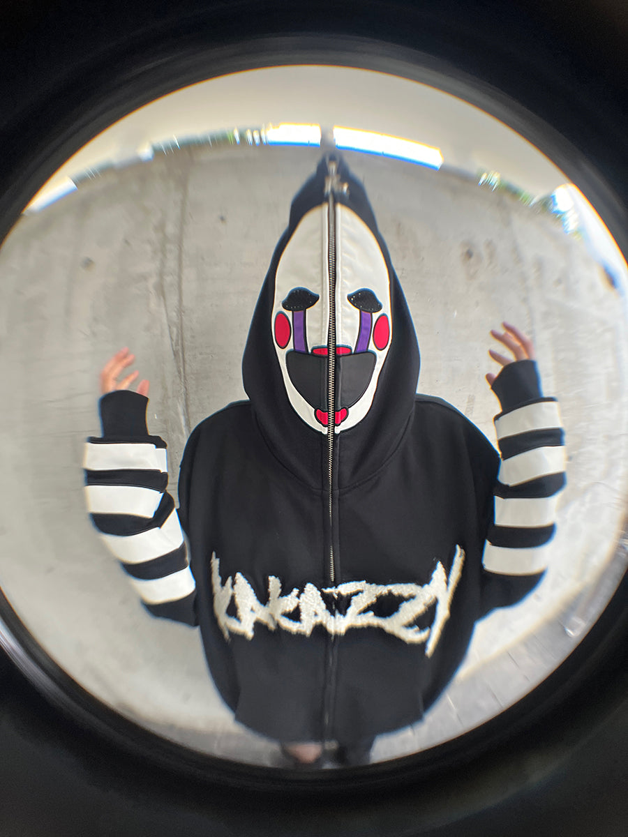 Kakazzy Full Zip Hoodie Black（Eyes Can See）