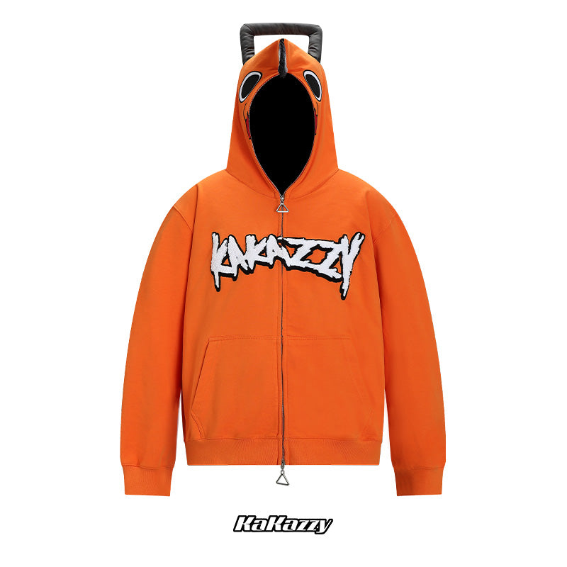 Kakazzy Full Zip Hoodie Orange – kakazzy