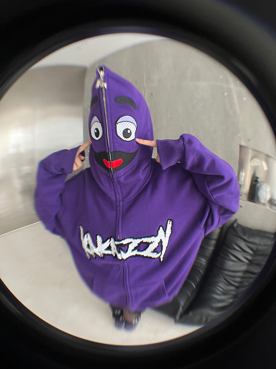 Kakazzy Full Zip Hoodie Purple（Eyes Can See）