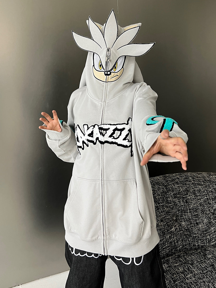 Kakazzy Full Zip Hoodie Gray（Eyes Can See）