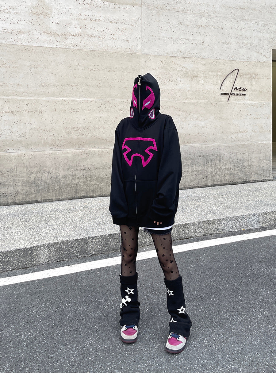 Kakazzy Full Zip Hoodie Black（Eyes Can See）