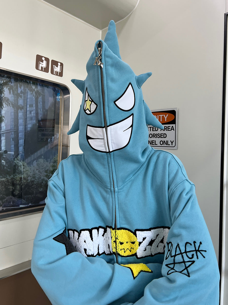 Kakazzy Full Zip Hoodie Blue – kakazzy