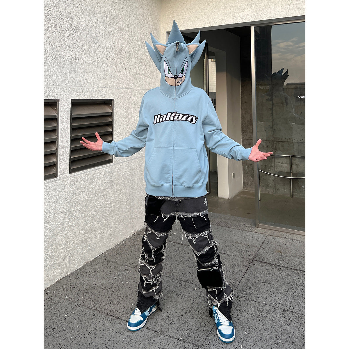 Kakazzy Full Zip Hoodie LightBlue