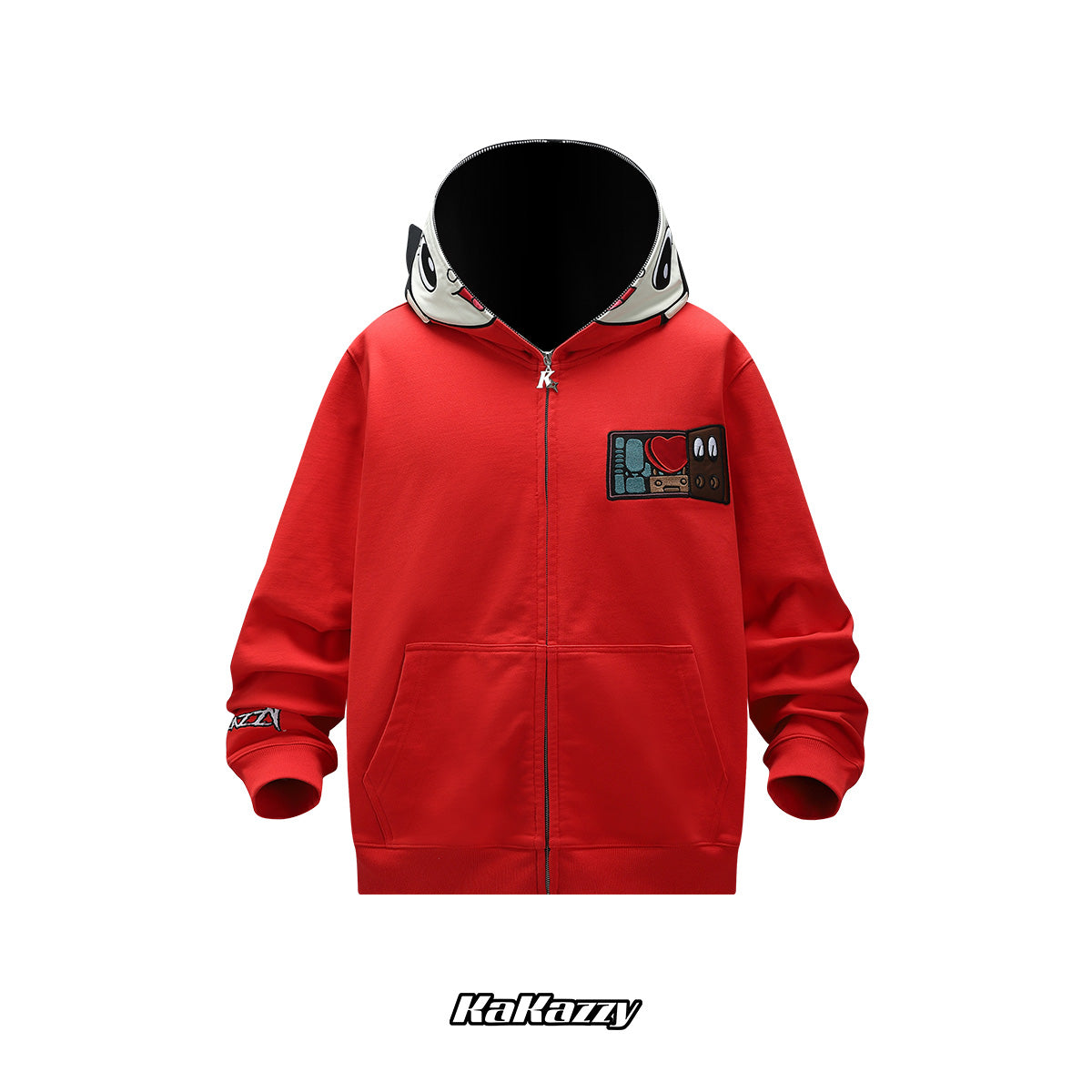 Kakazzy Full Zip Hoodie Red – kakazzy