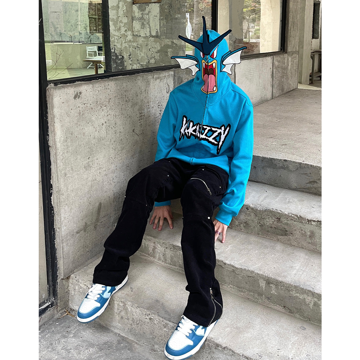 kakazzy Full Zip Hoodie Blue